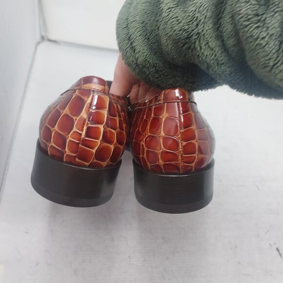 Christian Louboutin MENS Brown Chambelimoc Ali Crocodile Loafer - Picture 9 of 9